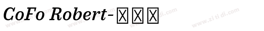CoFo Robert字体转换